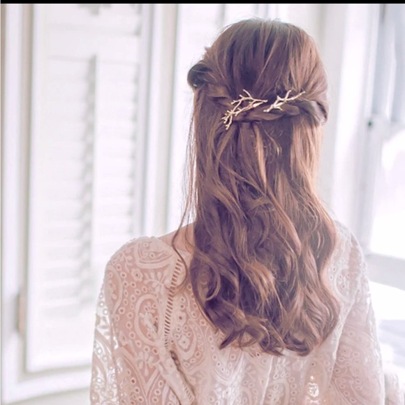 Anthropologie 2 Twig Hair Pins Clips - Picture 7 of 10